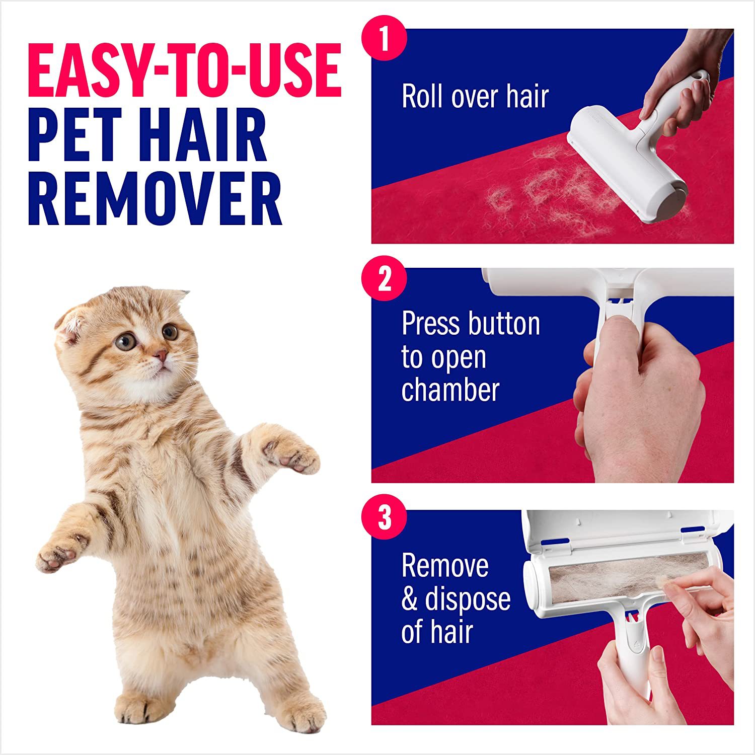 Reusable Pet Hair Remover Roller for Fur-Free Home